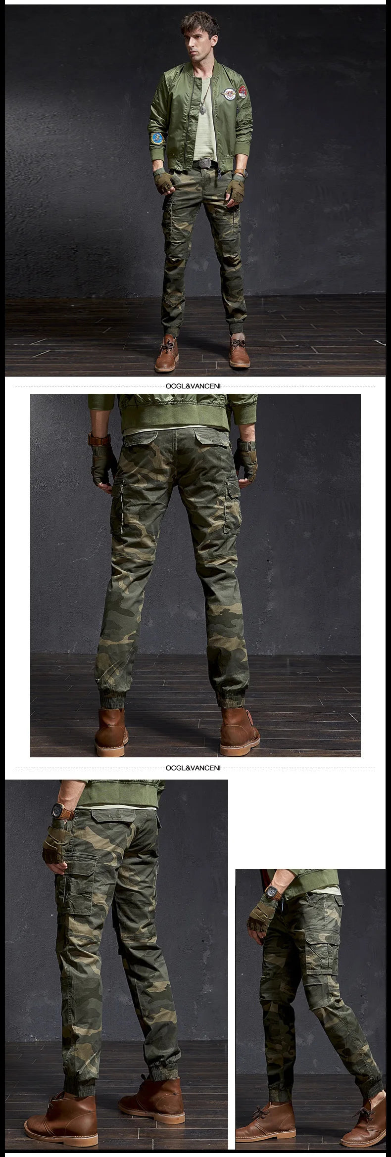 Fashion High Quality Slim Camouflage Casual Tactical Cargo Pants Male Streetwear Harajuku Joggers Men Clothing Camo Trousers