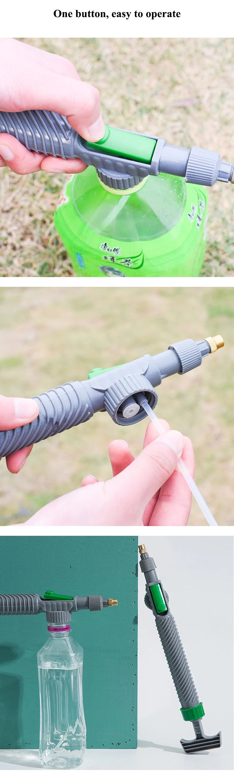 High Pressure Air Pump Manual Sprayer Adjustable Drink Bottle Spray Head Nozzle Garden Watering Tool Sprayer Agriculture Tools