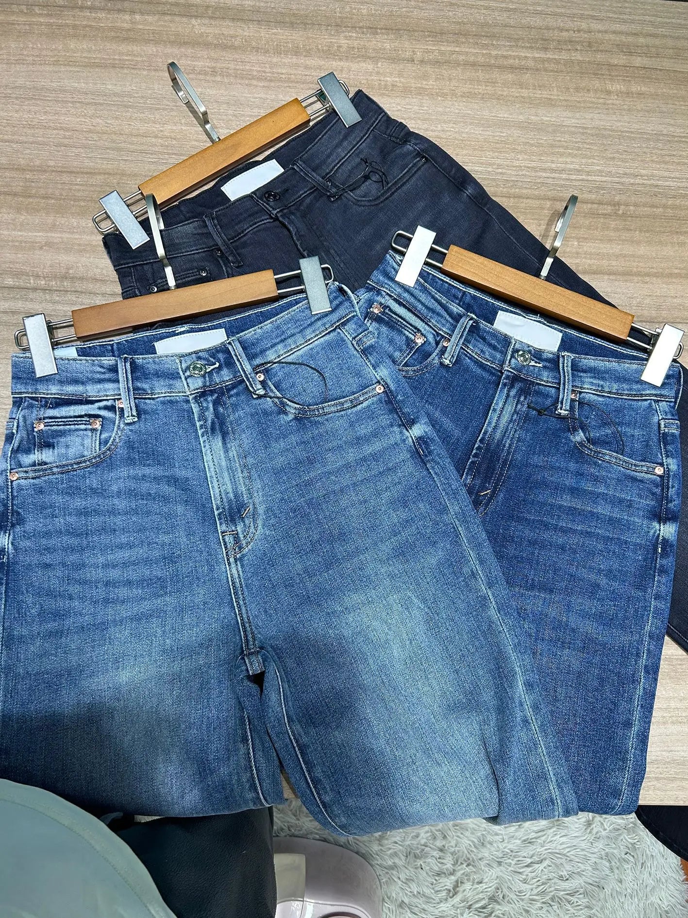 Women high waist loose jeans fashion Versatile lady Straight denim pants