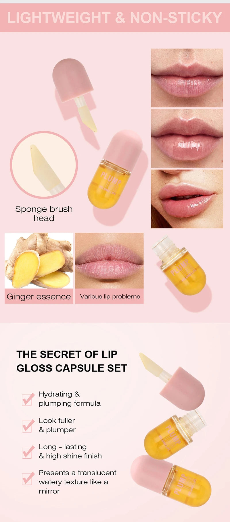 Long Lasting Lip Plumper Oil Instant Volumising Enhancer Lip Serum Collagen Lips Volume Lipgloss Sexy Cosmetic Volume Increases