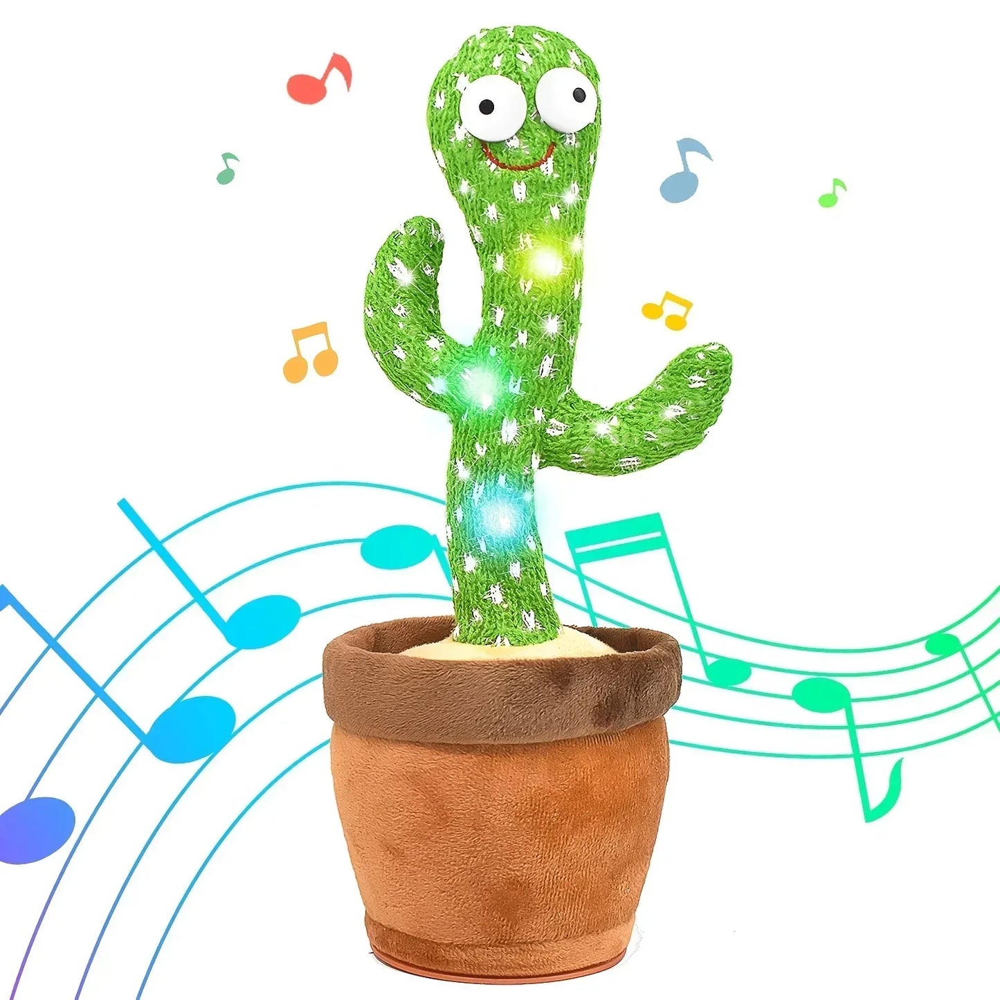 A talking cactus toy that can be charged, recorded, and repeated. Suitable for Spanish, English, and Arabic  voice changer