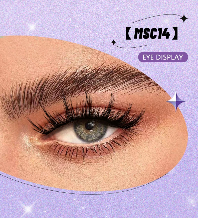 GROINNEYA 5/10 Pairs Natural False Eyelashes Manga Lashes 3d Faux Mink Lashes Soft Winged Natural Realistic Eyelash Extension