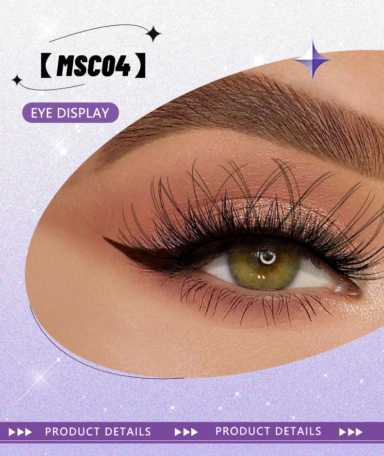 GROINNEYA 5/10 Pairs Natural False Eyelashes Manga Lashes 3d Faux Mink Lashes Soft Winged Natural Realistic Eyelash Extension