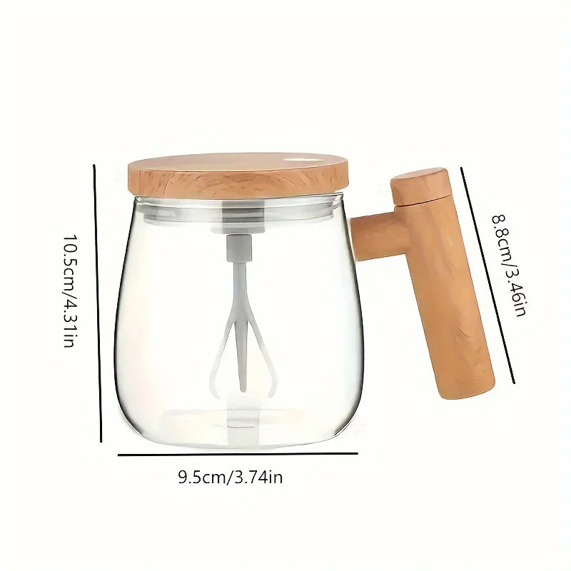 1pc 13.53oz Electric Mixing Cup Self Stirring Coffee Mug High Borosilicate Glass Coffee Cup Home Office Travel Cup For Coffee