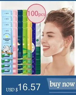 LAIKOU 7pcs Moisturizing Facial Mask Hydrating Sleeping Face Sheet Masks Repairing & Nourishing Night Face Mask Skin Care