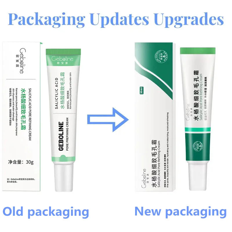 Salicylic Acid Pore Shrinking Cream Quick Remove Blackehead Smooth Skin Tighten Face Elimination Large Pores Korean Care Product