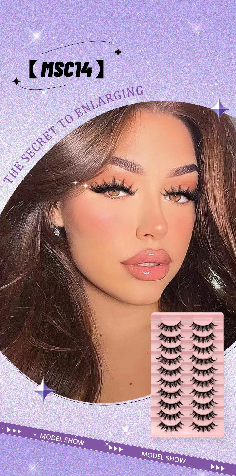 GROINNEYA 5/10 Pairs Natural False Eyelashes Manga Lashes 3d Faux Mink Lashes Soft Winged Natural Realistic Eyelash Extension